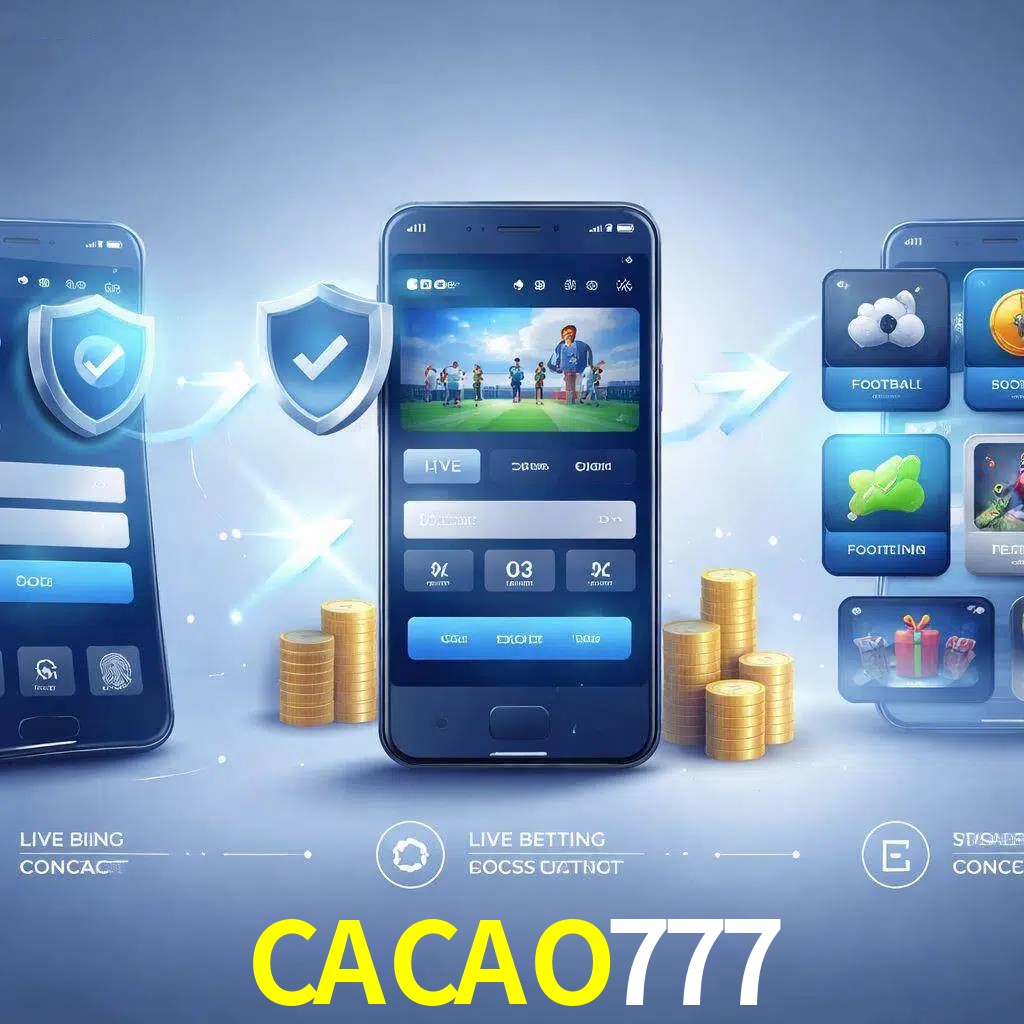 Pasos de acceso a la app CACAO777 en pantalla de teléfono móvil